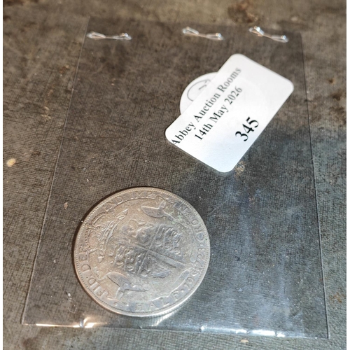 345 - George 5Th 1923 Half Crown Loin 500 Parts Silver