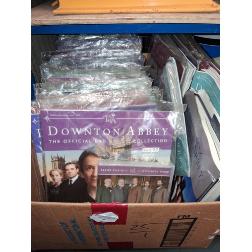 81 - Box Of Downtown Abbey Magazines With Dvd'S