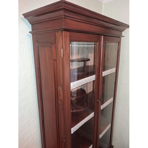 44 - 2 Door Tall Bookcase With Drawer