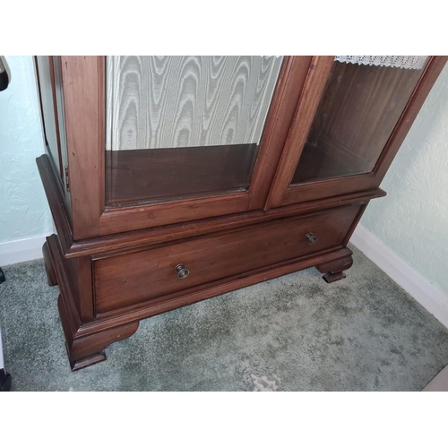 44 - 2 Door Tall Bookcase With Drawer
