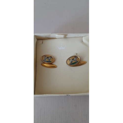 321 - Pair Of Vintage Dog Cufflinks