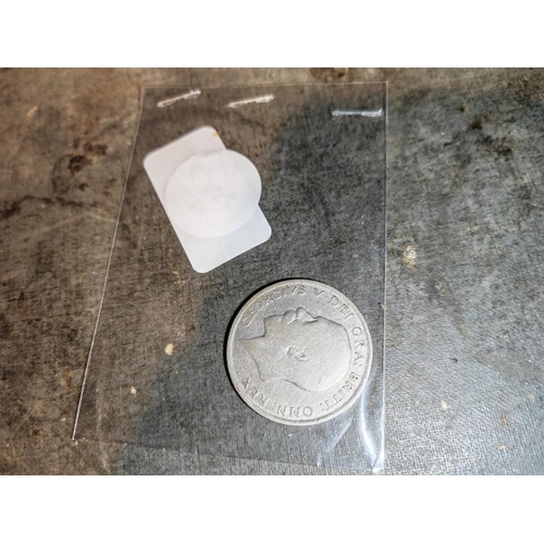 345 - George 5Th 1923 Half Crown Loin 500 Parts Silver