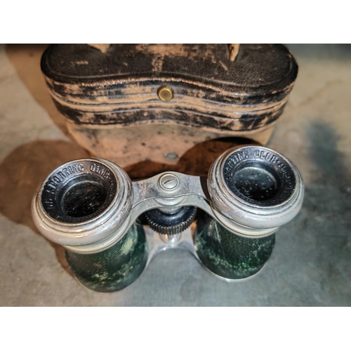 353 - Vintage Paris Sporting Club Binoculars With Case