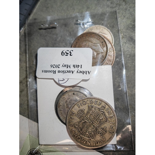 359 - Full Set Of 1947 Coins Includes Both English/Scottish Shillings