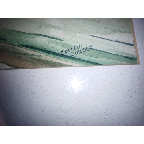 111 - Framed Watercolour Of A Boat On Shore Line