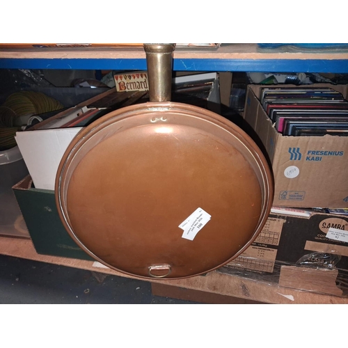 100 - Copper And Wood Bed Pan