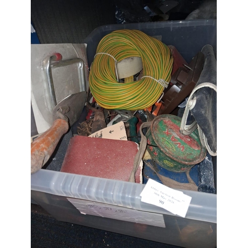 90 - Box Of Tools And Earth Sleeving