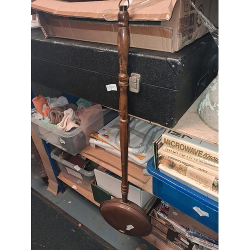 100 - Copper And Wood Bed Pan