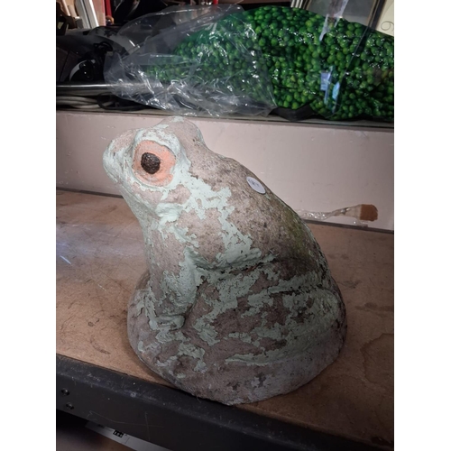 104 - Concrete Frog Ornament