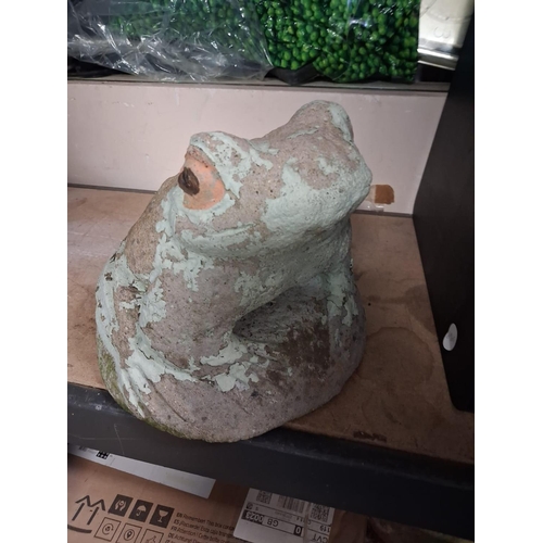 104 - Concrete Frog Ornament
