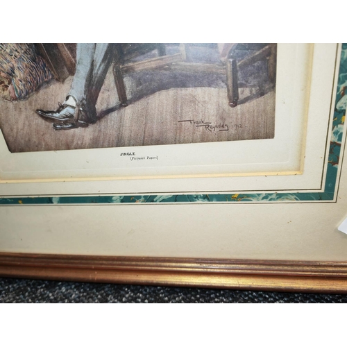108 - 2 Framed Charles Dickens Character Prints Of Sam Weller And Jingle From Pickwick Papers
