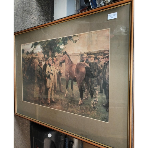 119 - Large Framed Print Of A People With Horse
