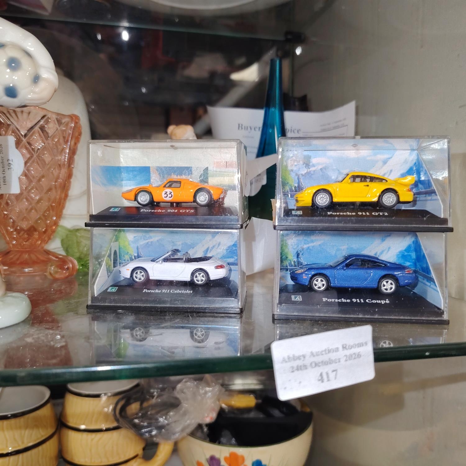 4 Diecast Porsche Vehicles Mint/Boxed