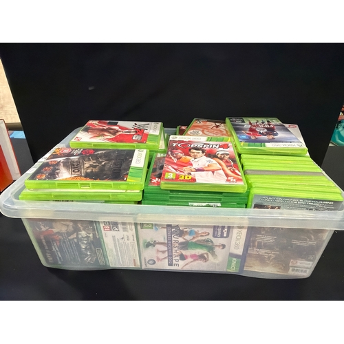 Xbox 360 with two controllers and a kinect camera also a large ...