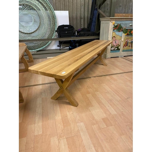 65 - Cotswold Collection Oak Bench, H 500mm W 2100mm D 400mm