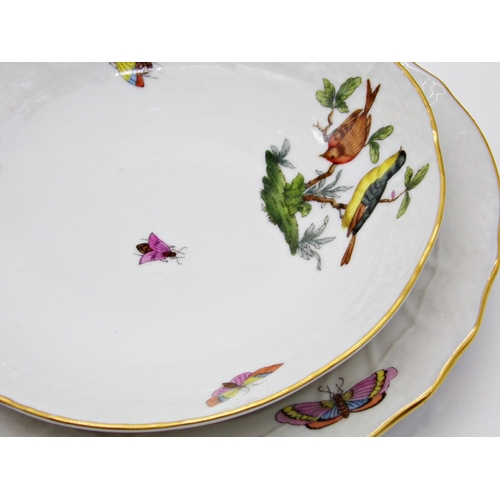 56 - Large collection of good quality Herend porcelain
Rothschild pattern teawares all decorated with bir... 