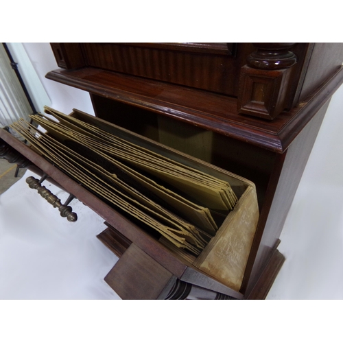 484 - Incredible massive late 19th century floorstanding upright Polyphon, 2 combs playing 25.5