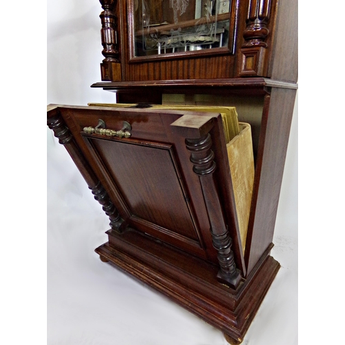 484 - Incredible massive late 19th century floorstanding upright Polyphon, 2 combs playing 25.5