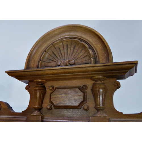 483 - 19th century walnut floorstanding upright polyphon, 2 combs playing 20