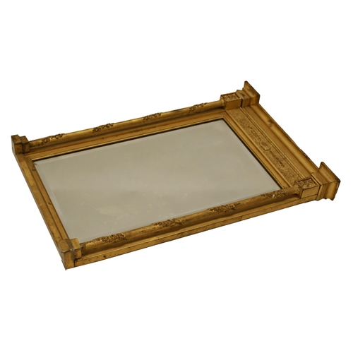 561 - Regency giltwood and gesso pier glass mirror, the bevelled mirror plate flanked by Corinthian column... 