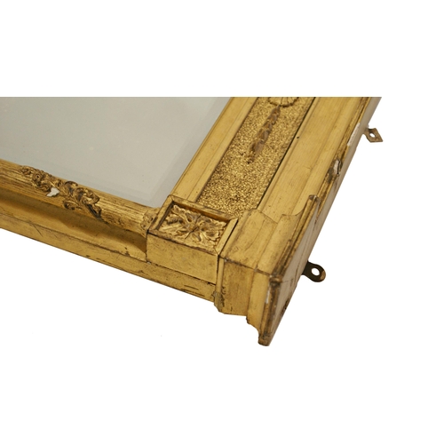 561 - Regency giltwood and gesso pier glass mirror, the bevelled mirror plate flanked by Corinthian column... 