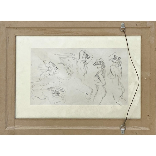 602 - Sir William Russell Flint (1880 - 1969, Scottish) - Female nude studies, unsigned, graphite study, f... 