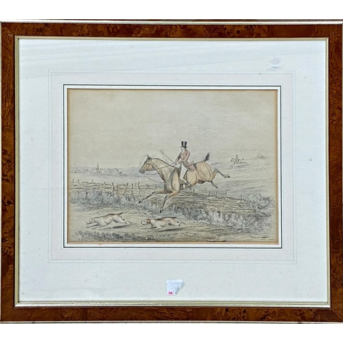 635 - Henry Alken (1810-1894) - Pair of hunting scenes, signed, watercolour, 22.5 x 32.5cm, framed