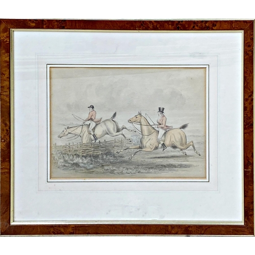 635 - Henry Alken (1810-1894) - Pair of hunting scenes, signed, watercolour, 22.5 x 32.5cm, framed