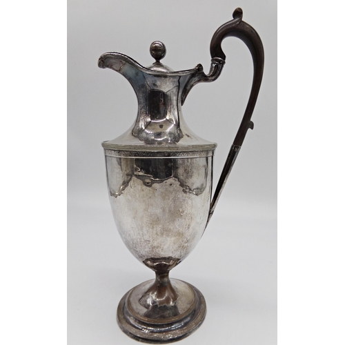 284 - Good antique silver plate on copper ewer, inscribed ' Godfrido Bond Vxorem Dvcenti D.D. Magister Et ... 