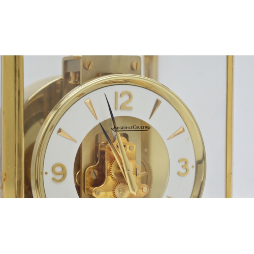 477 - Jaeger Le-Coultre Atmos clock, in lacquered brass, 22cm high