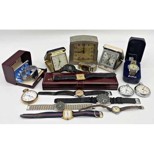 432 - Large collection of various vintage watches, to include cased examples and pocket watches