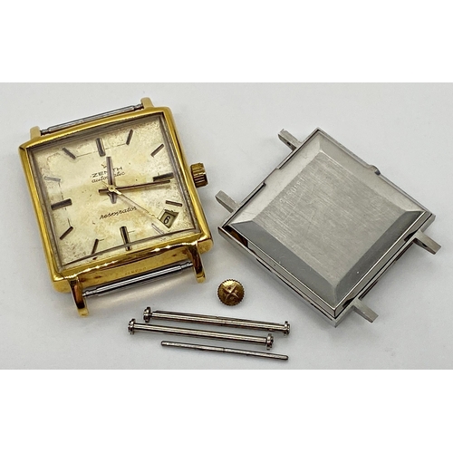 435 - 1960s Zenith Respirator Automatic gold plate gents wristwatch, 30mm case, gilt dial with gilt hands ... 