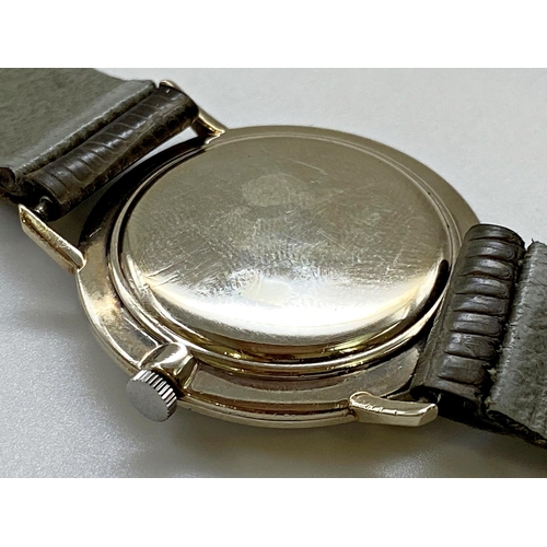 396 - Vintage Le Coutre gents 14k white gold dress watch, 32mm case, silvered dial with subsidiary second ... 