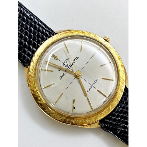 397 - Corum for Paul Breguette 18k gold automatic dress watch, 34mm case, champagne dial, gilt hands and b... 