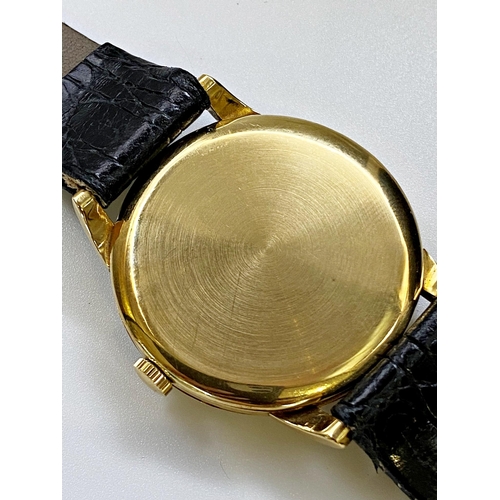 399 - Vintage International Watch Company (IWC) Schaffhausen 18ct gents dress watch, 37mm case, champagne ... 