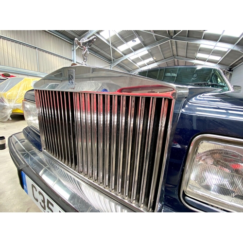 1 - Rolls Royce Silver Spur, C35BYX, 6750cc, 38k mileage, maple dashboard, blue leather upholstery, MOT ... 