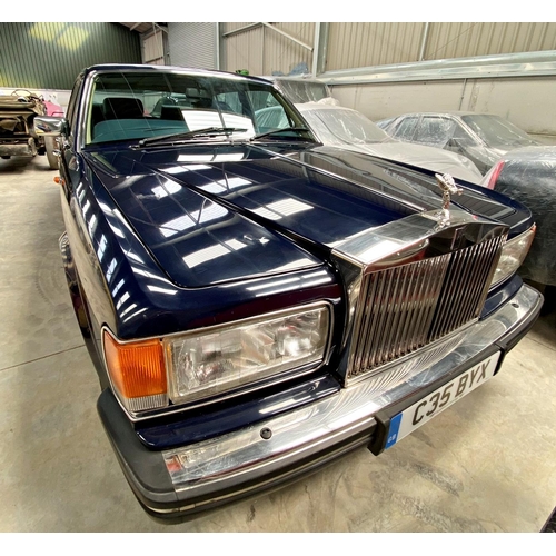 1 - Rolls Royce Silver Spur, C35BYX, 6750cc, 38k mileage, maple dashboard, blue leather upholstery, MOT ... 