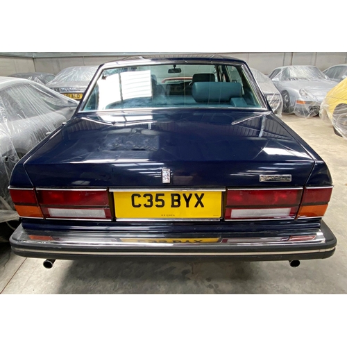 1 - Rolls Royce Silver Spur, C35BYX, 6750cc, 38k mileage, maple dashboard, blue leather upholstery, MOT ... 