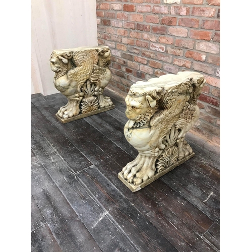 48 - Quite remarkable 18th century Italian Neo-Classical carved marble twin pillar table, well carved wit... 