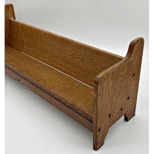 1134 - Globe Wernicke oak book trough, 64cm long