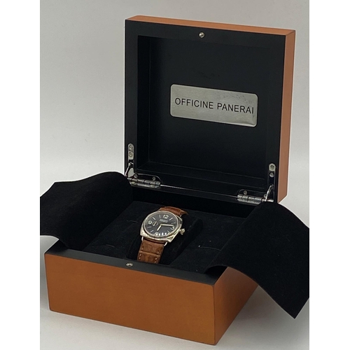 239 - Gents Panerai PAM 62 Radiomir 18ct white gold automatic gentleman's wristwatch, head measures 40mm r... 