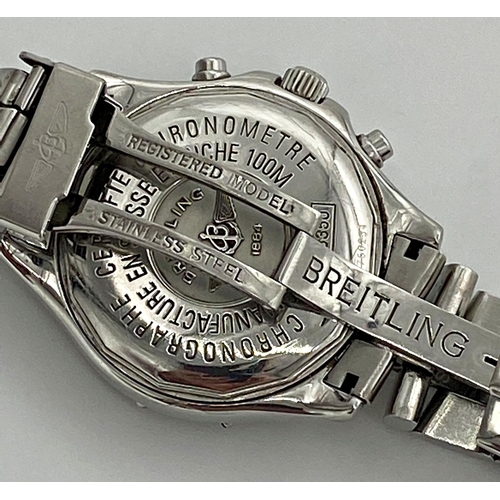 247 - Gents Breitling Colt Chronograph A73350 Wristwatch, head measures 40mm not including crown or push b... 