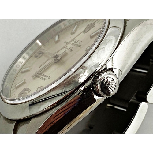 232 - Gents Rolex Air-King 114200 'Domino's' Automatic Wristwatch Circa 2009, head measures 34.5mm not inc... 