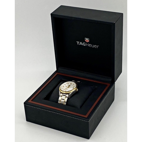 268 - Gents Tag Heuer Carrera Wristwatch, gold & Steel Exhibition Back Automatic Wristwatch WV2250, head m... 