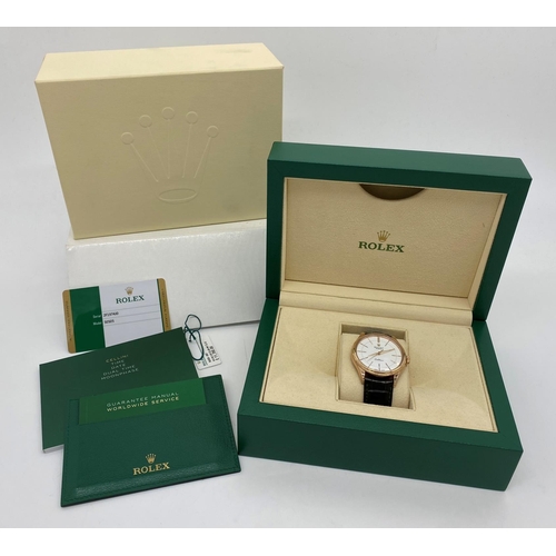 231 - Gents Rolex 18ct Rose Gold Cellini Automatic Wristwatch, head measures 39mm not including crown, wit... 