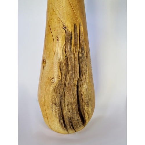 459 - Cool heavy turned oak caveman type club, 84cm long