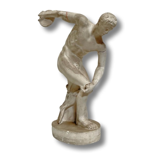 469 - French Plaster sculpture of Discobolus, 46 cm high x 30 wide