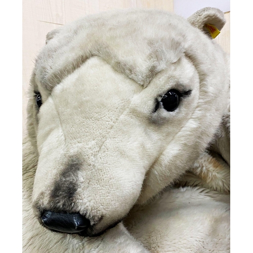 460 - Massive Steiff polar bear, probably ex shop display, 160cm long