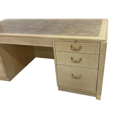 1290A - From the 'Sir Michael Caine Personal Collection' - Lady Caine's desk - Art Deco style birch and elm ... 