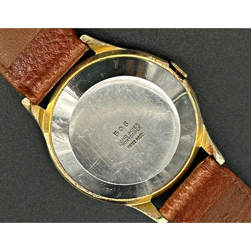 344 - Vintage gents Cristal Watch gold plated automatic doctor's watch, 38mm case, champagne dial with Ara... 